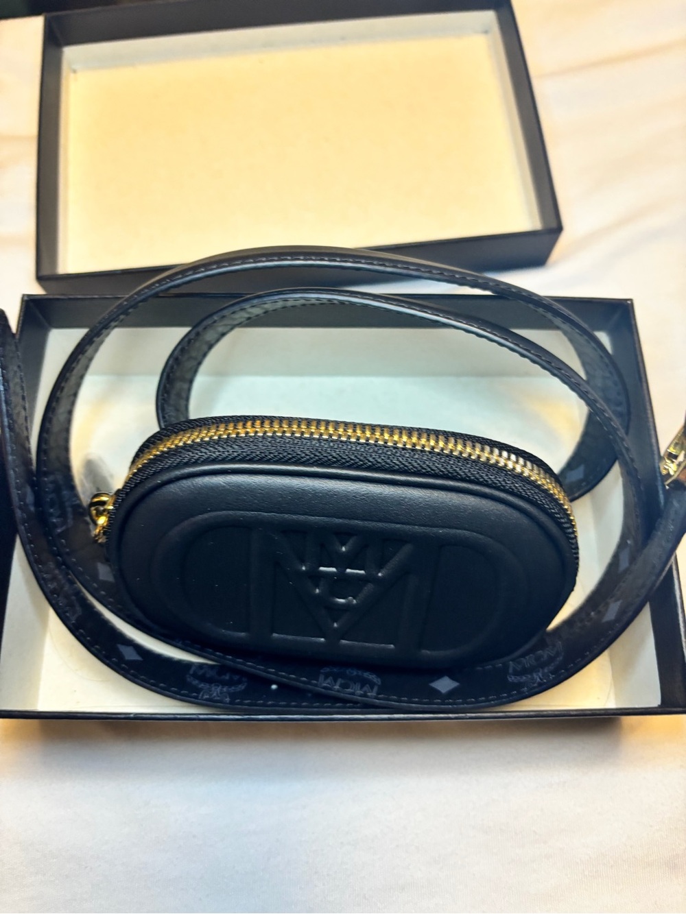 MCM Black belt bag